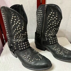 Ariat Studded Black Cowgirl Boots